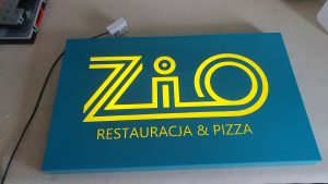 Baner świetlny dla restauracji i pizzerii