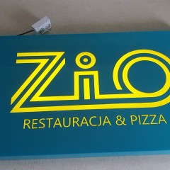 Reklama świetlna LED (plafon reklamowy) dla Restauracji & Pizzerii ZIO Tarnów